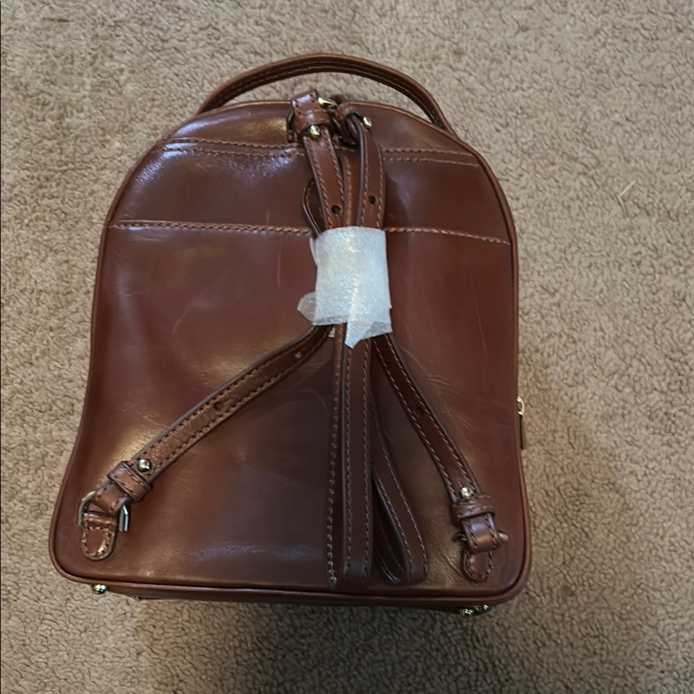 Brahmin Brown Backpack Leather Structured Design - image 2